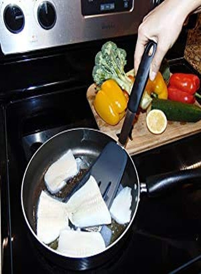 we3 Fine Kitchen Solid Turner Spatula with Ergonomic Grips Handles for Non Stick Cookware. - Image 5